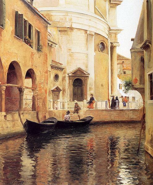 Julius L.Stewart Rio della Maddalena France oil painting art